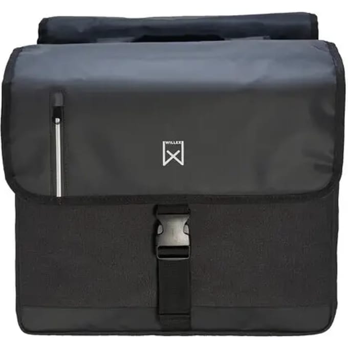Willex - Dubbele Canvas Bisonyl Tas - 30 Liter - Universele Bevestiging - Zwart/Zwart