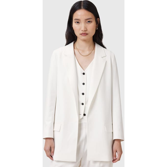 AllSaints Aleida Tri Blazer White Größe: 10 | Blazer Outlet | Damen | Weiß