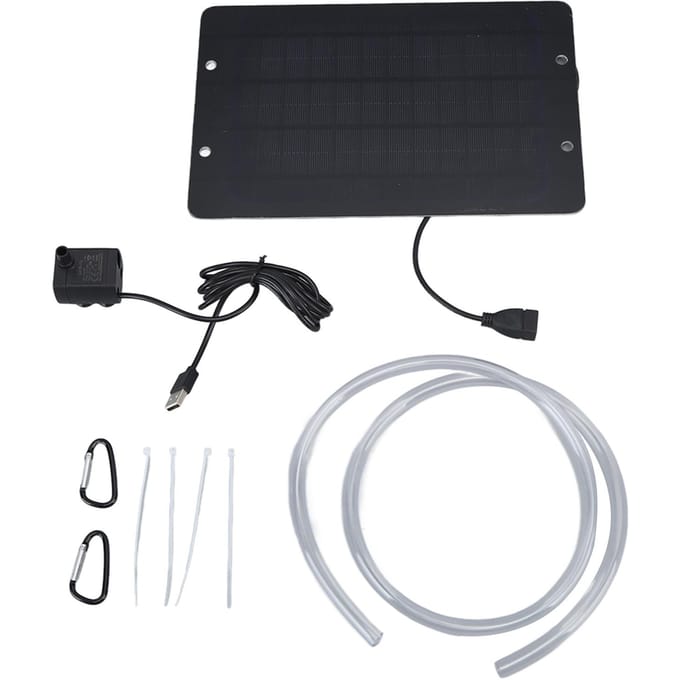 Zonnefontein 6V 10W Vogelbadfontein USB-interface met Waterpomp Zonne-waterfontein voor gray