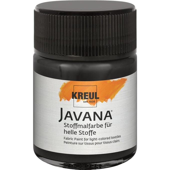 KREUL Javana Textielverf voor lichte stoffen - Zwart