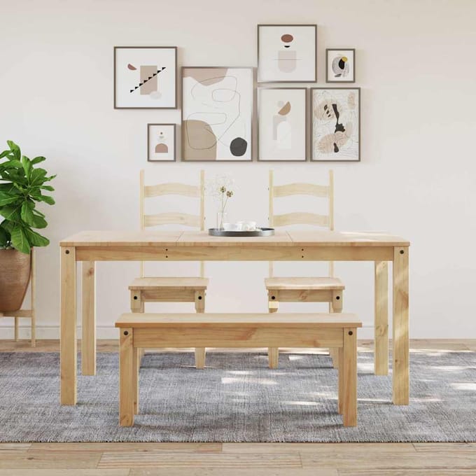 vidaXL - Eettafel - Panama - 160x80x75 - cm - massief - grenenhout
