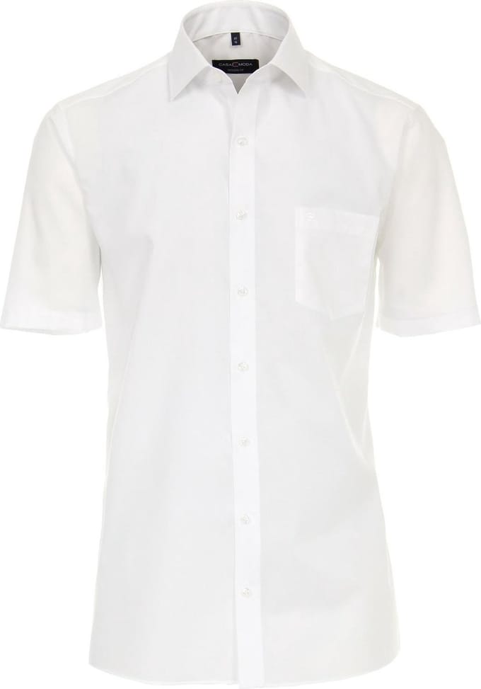 CASA MODA modern fit overhemd - korte mouw - wit - Strijkvriendelijk - Boordmaat: 48 (EU maat: 3XL)