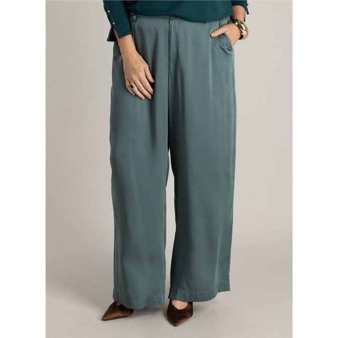 YEST CURVE Hasina Bottoms - Dark Mint - maat X-0(44)