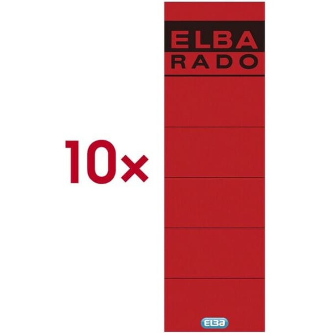 ELBA rugetiketten 'ELBA RADO' - kort/breed, rood