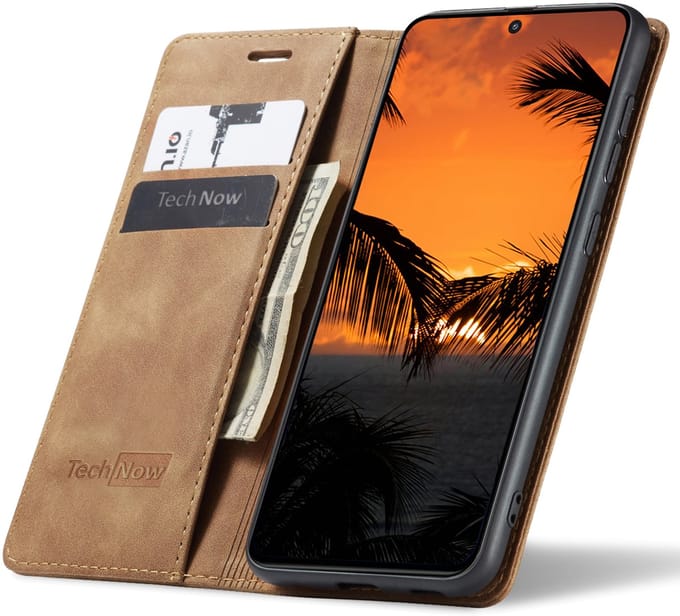 Hoesje geschikt voor Poco X7 Pro - Book Case Leer Slimline Bruin