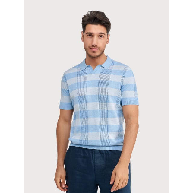 Blue Industry De gebreide print polo |