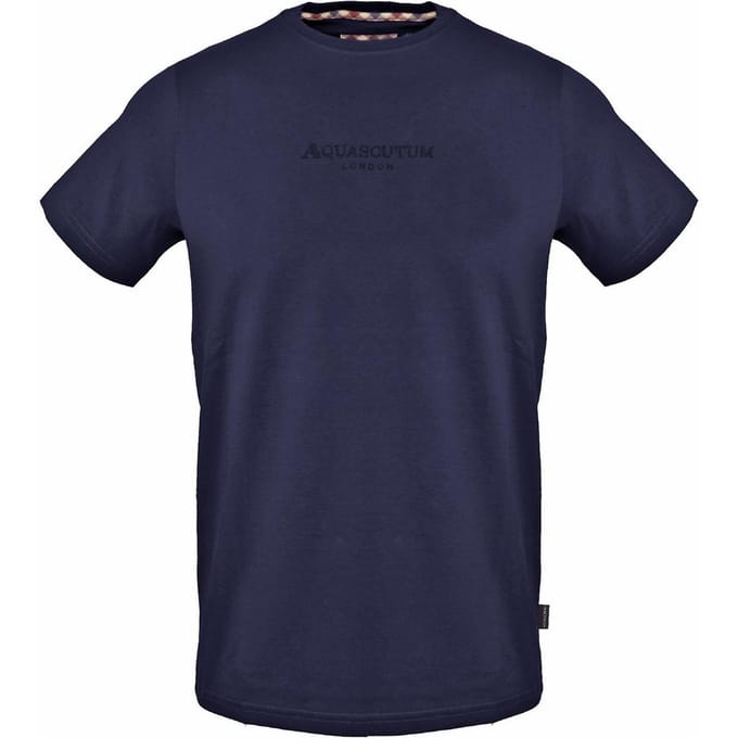 Aquascutum Heren Logo Regular T-Shirt (Marine)