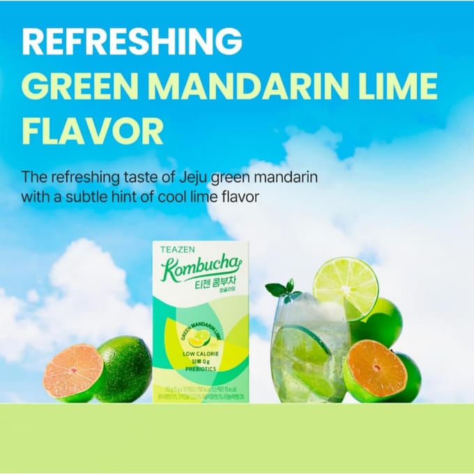 [TEAZEN] Kombucha Thee Groene Mandarijn Limoen #10EA yellow
