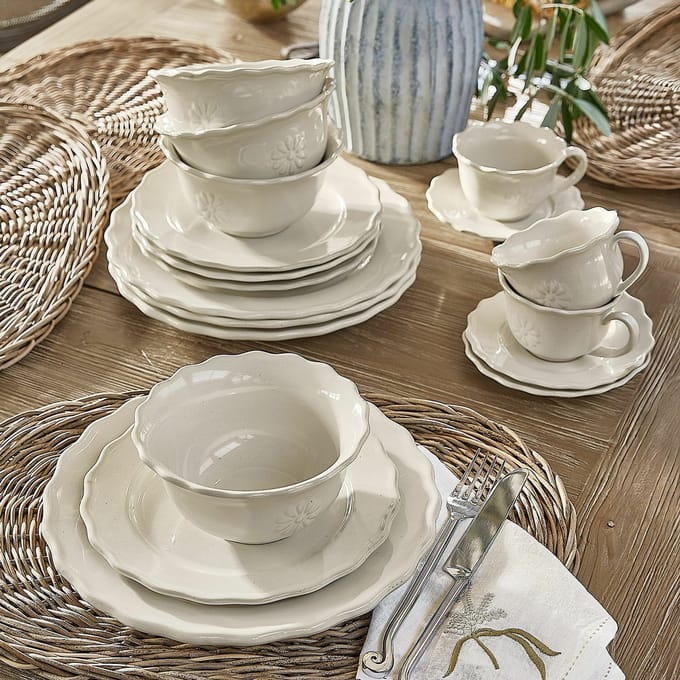 LOBERON Servies set van 30 Mallevesse wit