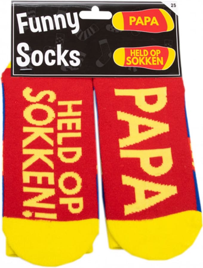 Funny socks - Papa held op sokken