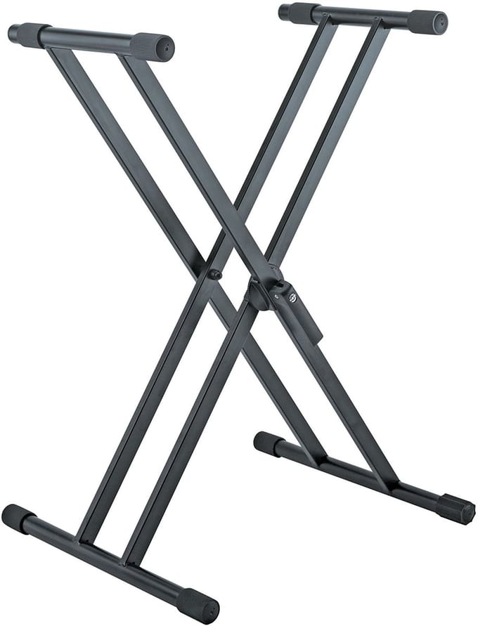 König & Meyer KM-18990 Keyboardstandaard Zwart Dubbel frame, In hoogte verstelbaar