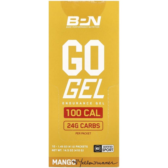 BPN, Go Gel, Endurance Gel, Mango, 10 Pakjes, 41g (1,45 oz) Elk