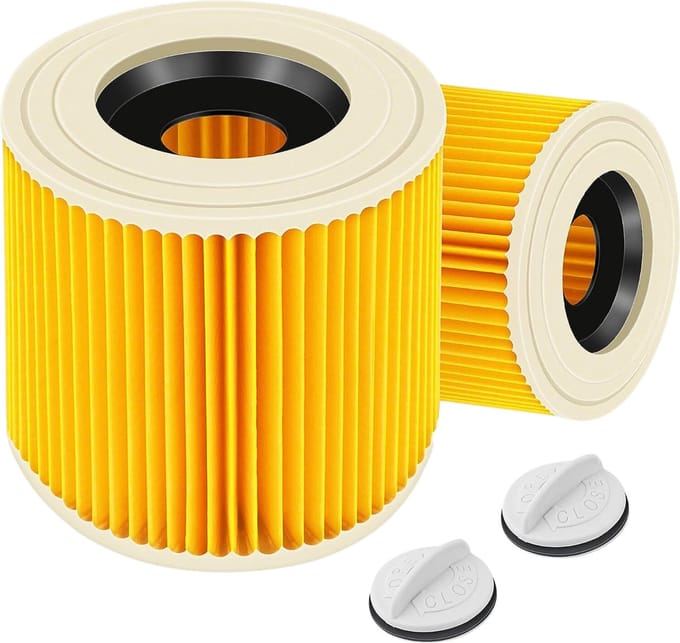 Filter voor Karcher WD2 WD3 stoffilter vervanging 6.414-552.0 [Set 2]