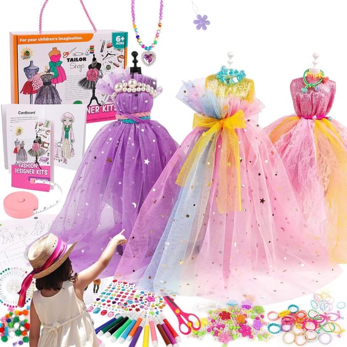 Kindernaaisets - Mode Ontwerp - Poppenkleding Maken - Inclusief 2 Mannequins - 345 Stuks