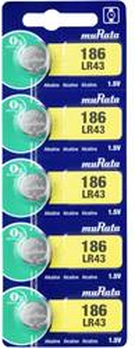 MURATA Alkaline LR43 - 5 stuks