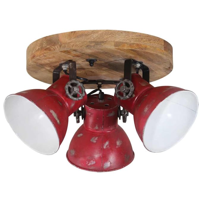 vidaXL Plafondlamp 25 W E27 35x35x25 cm verweerd rood
