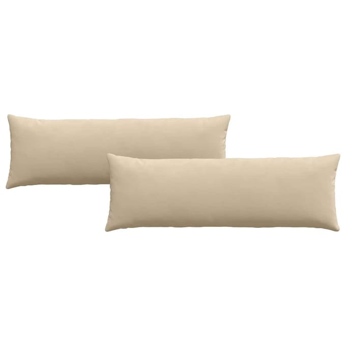 vidaXL - Zitkussens - 2 - st - Stof - Crème - 120 - x - 40 - cm