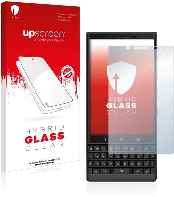 upscreen - Screenprotector voor BlackBerry Key2 - Folie Beschermfolie Beschermglas transparant