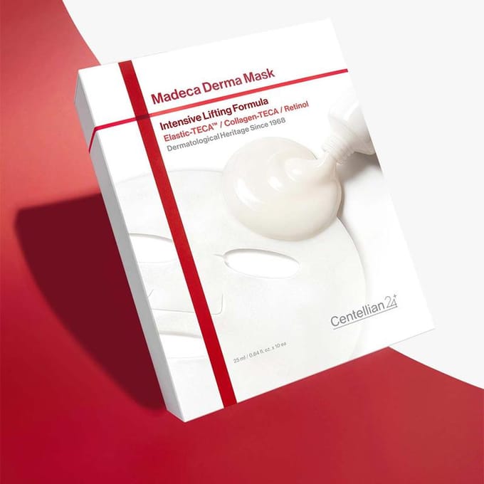 Dongkuwa Pharmaceutical Centellian 24 Madeca Derma Mask Intensieve Lifting Formule 10 Vellen red