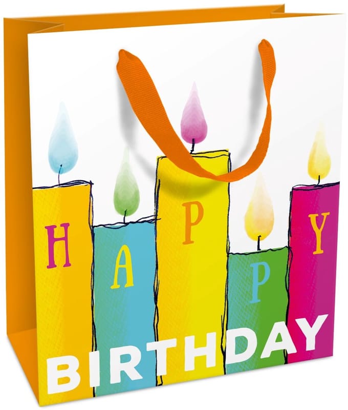 Tasje 12x15x6cm Colour Candles