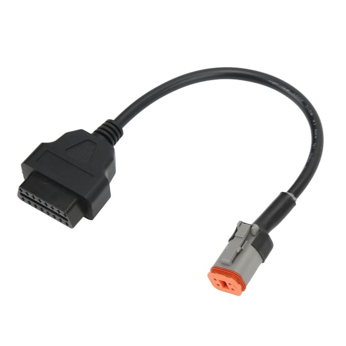 Motorfiets 4-pins naar 16-pins OBD2 Diagnostische Kabel Codelezer Converter Scanner Adapter 12?24V gray