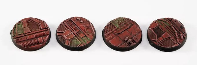 Infinity Nomad Crew Deck Bases Pre-Painted (4x 40mm Round)