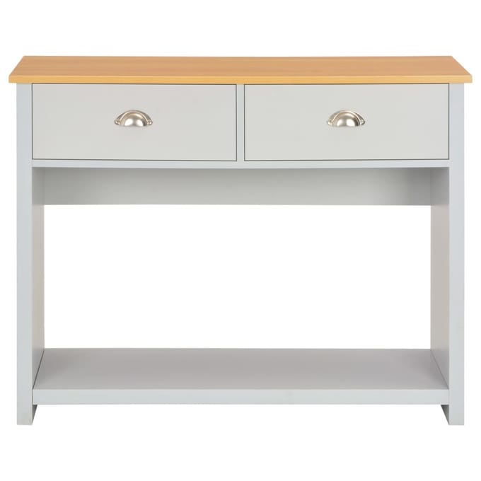 vidaXL - Wandtafel - 97x35x76 - cm - grijs