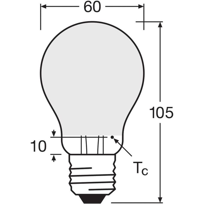 OSRAM LED lamp mat E27 6,5W 827 4 stuks