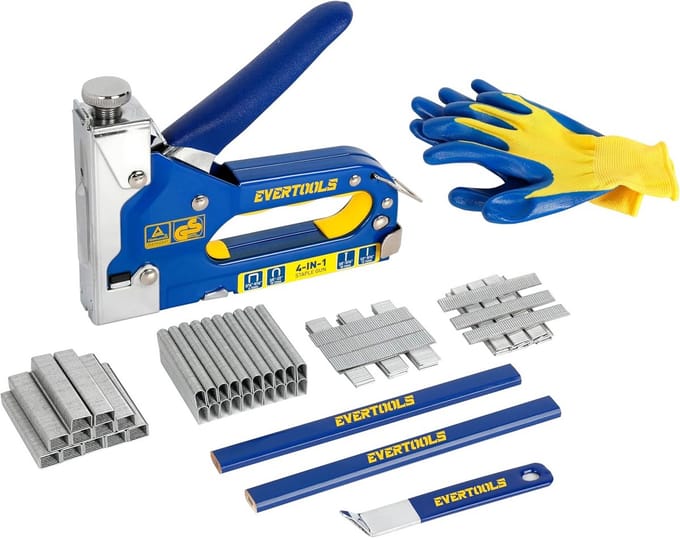 4-in-1 Nietpistool voor Stoffering en DIY Projecten met 6000 Nietjes