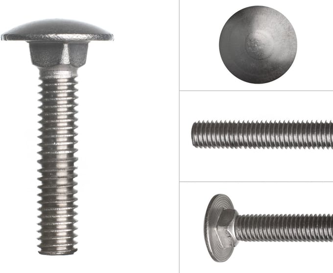 Wovar Slotbouten RVS M6 x 30 mm | 50 stuks