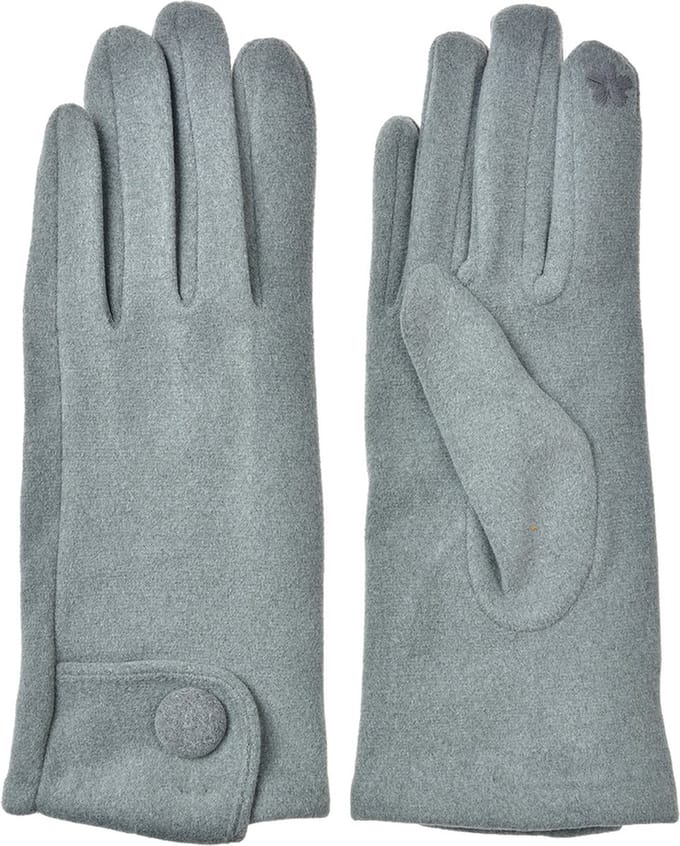 Clayre & Eef Handschoenen Winter 9x23 cm Grijs Polyester