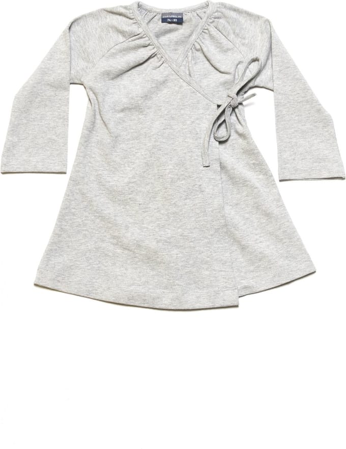 Silky Label jurkje stunning grey - lange mouw - maat 62/68 - grijs