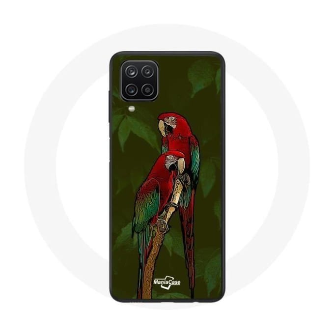 Coque - Samsung - Galaxy A12 - Pionus Perroquet - Rouge - Souple rouge