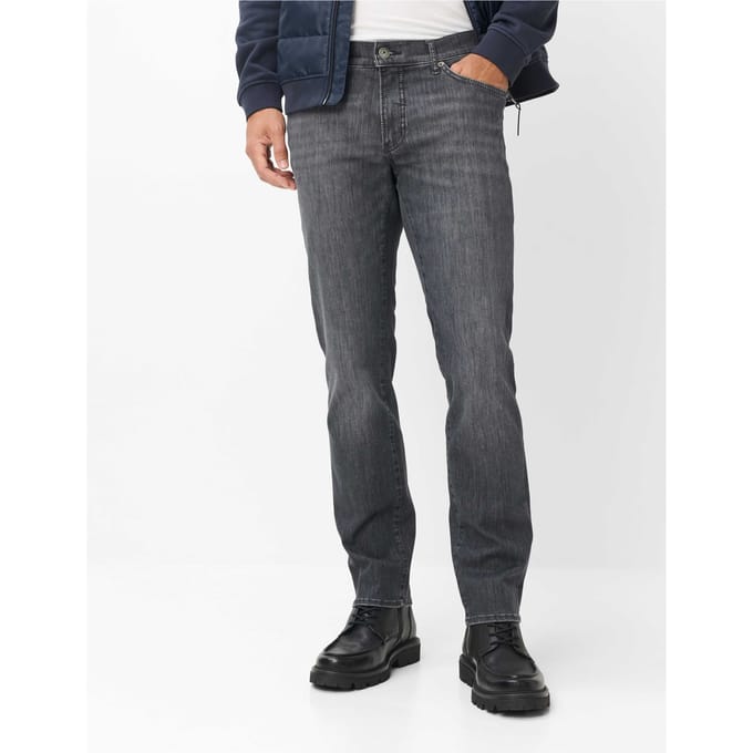 Brax Heren Jeans  Style CHUCK STONE GREY USED, denim mediumgrijs, maat 34/32