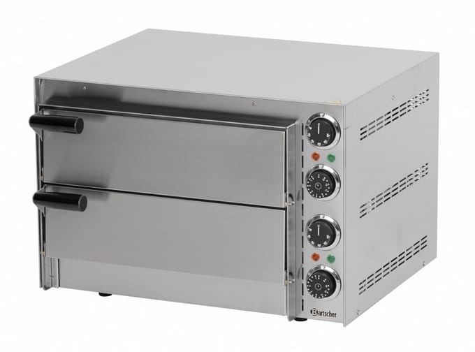 Bartscher Pizzaoven - Elektrisch - Mini 2 - 2 Kamers - 2x Ø35cm - 2.7kW - 230V - 545x500x380mm - Horeca Oven