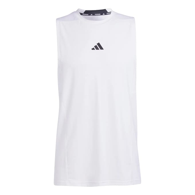 Adidas Designed For Training Mouwloos T-shirt Wit L / Regular Man