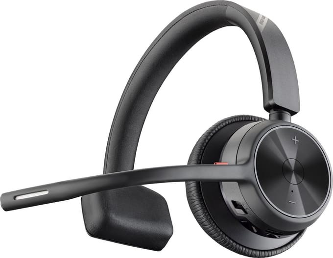 HP Poly Voyager 4310 USB-A Headset +BT700 Dongle On Ear headset Bluetooth Mono Zwart Noise Cancelling Volumeregeling, Microfoon uitschakelbaar...