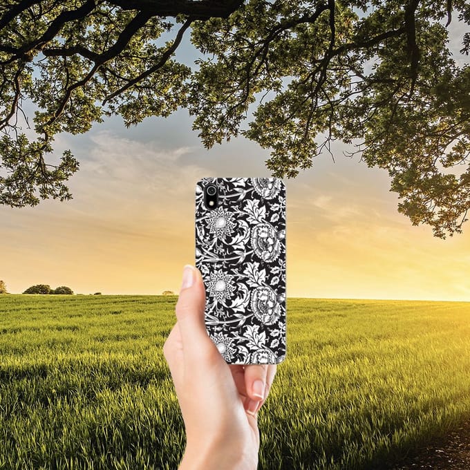 Xiaomi Redmi 7A TPU Case Black Flowers