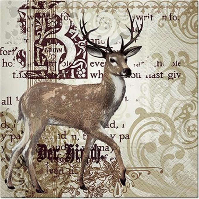 Lunch servetten Majestic Deer - PAW Decor - 33x33 cm
