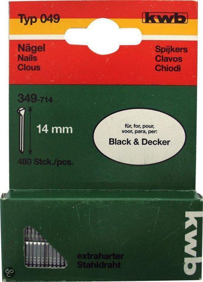 KWB Nagels Hard Type 049 - 14mm - 450 Stuks