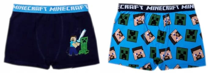 Minecraft Boxershort - 2 Stuks - Onderbroek - Maat 134 - 9 Jaar
