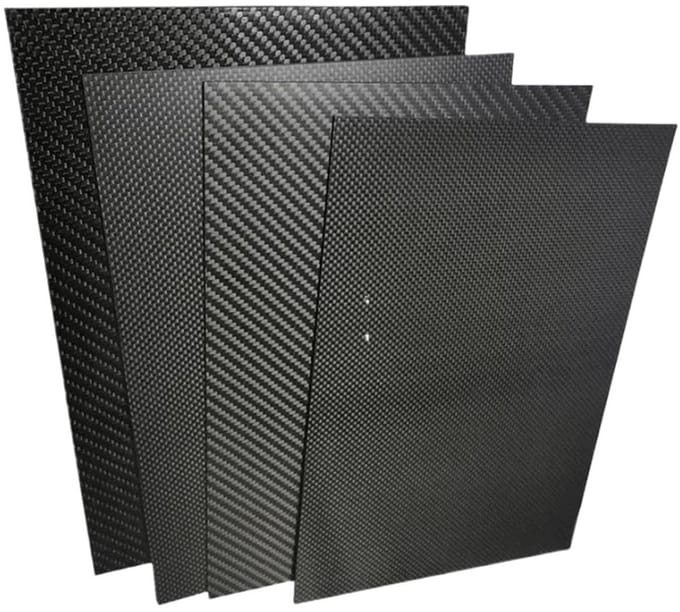 Koolstofvezel Plaat - Composiet Paneel - Project Ondersteuning - Hoge Stijfheid - 245 x 395 mm - Zwart