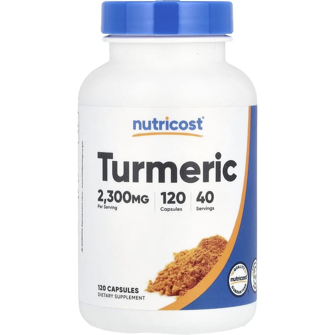 Nutricost, Curcuma, 2 300 mg, 120 gélules (766 mg par capsule)