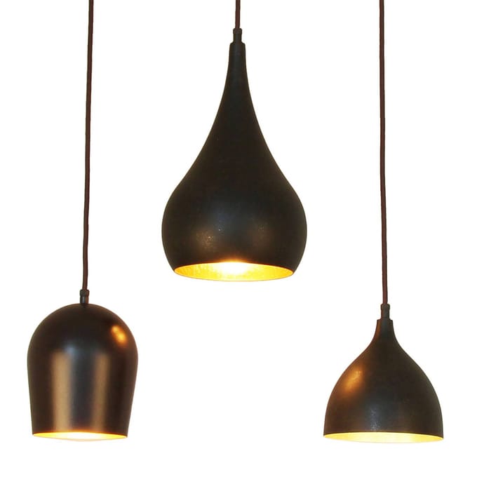 Menzel Solo hanglamp, 3-lamps langwerpig