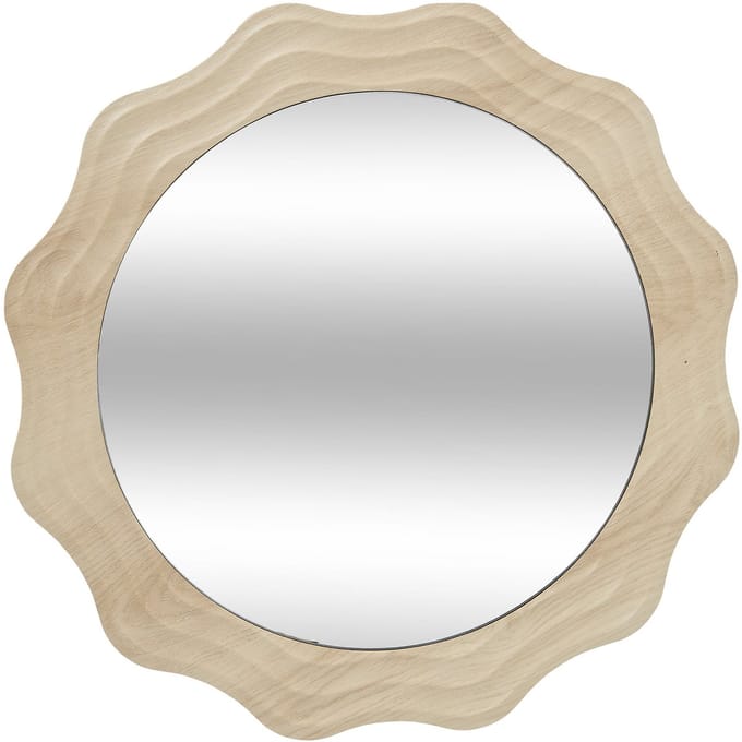 Atmosphera Charlie Golvende Spiegel - Ø55cm - Beige