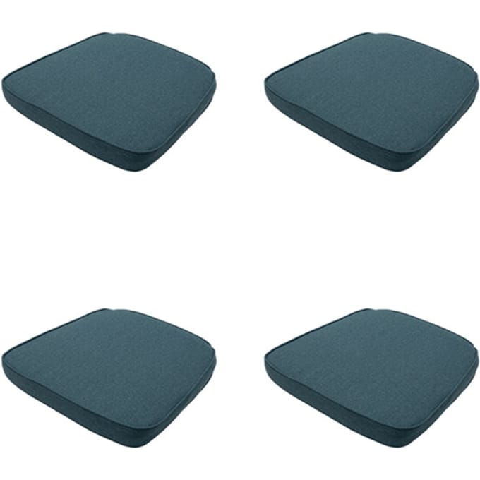 Madison - Zitkussen Wicker Sea blue canvas eco+ - Ca. 48x48 cm - Set van 4