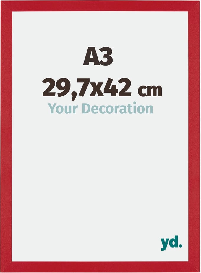 Your Decoration - Fotolijst A3 29,7x42 cm - MDF - Rood - Mura