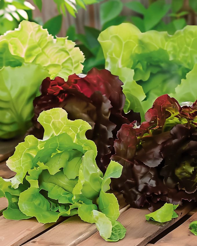 Romeinse Mini Sla Zaden Lactuca Sativa Eenjarig Gemengd Rood Groen