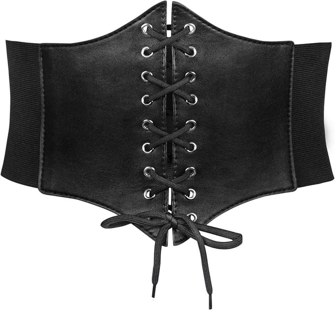 Ronte - Taillekorsetriem voor dames, elastisch en geregen, geschikt voor feestkleding.