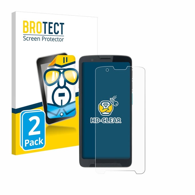 BROTECT - Screenprotector voor Unitech EA660 - Folie Beschermfolie transparant 2 Stuks